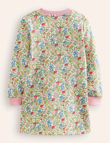 Ida Sweatshirt Appliqué Dress