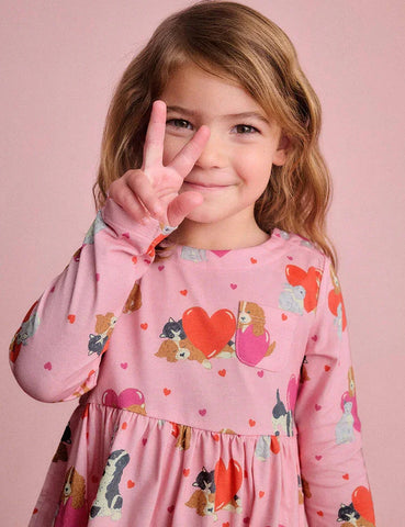 Long-Sleeved Fun Jersey Dress