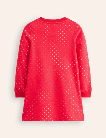 Sweatshirt Appliqué Dress