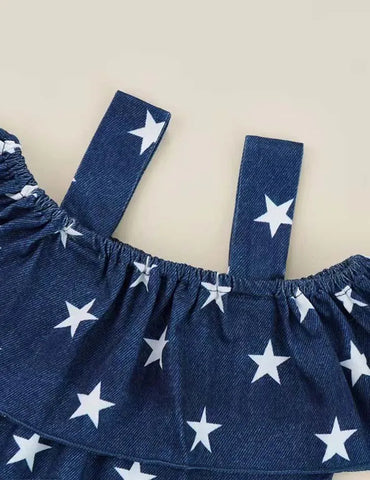 Independence Day Denim Printed Set - Mini Taylor