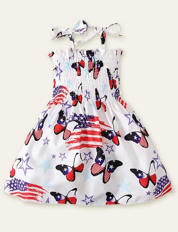 Independence Day Star Heart Printed Dress - Mini Taylor