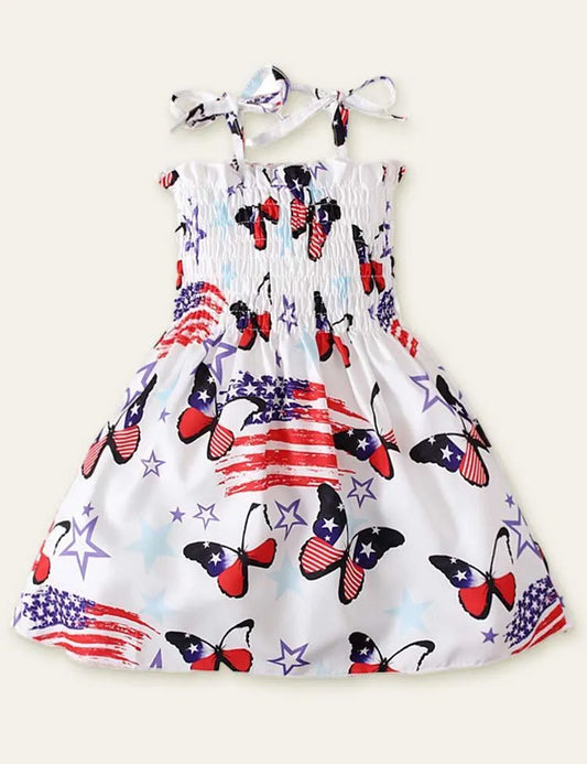 Independence Day Star Heart Printed Dress - Mini Taylor