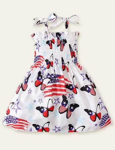 Independence Day Star Heart Printed Dress - Mini Taylor
