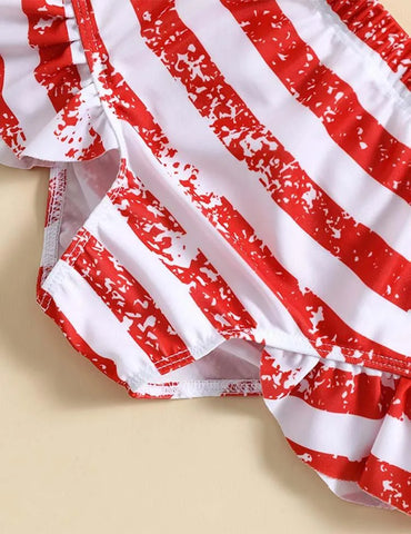 Independence Day Striped Printed Swimsuit - Mini Taylor