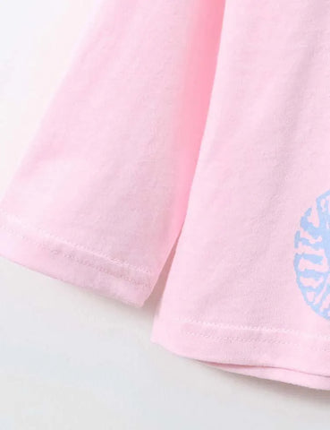 Kitten Wool Ball Printed Long-Sleeved T-shirt - Mini Taylor