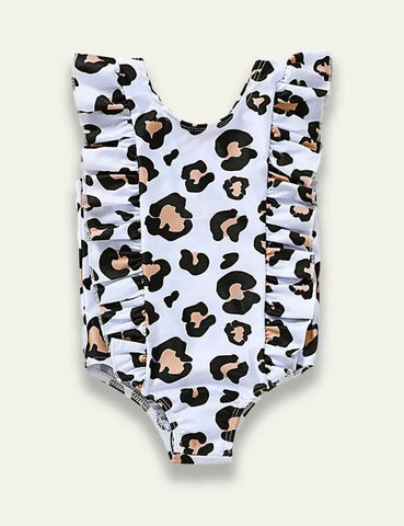 Leopard Lace Printed One-piece Swimsuit - Mini Taylor
