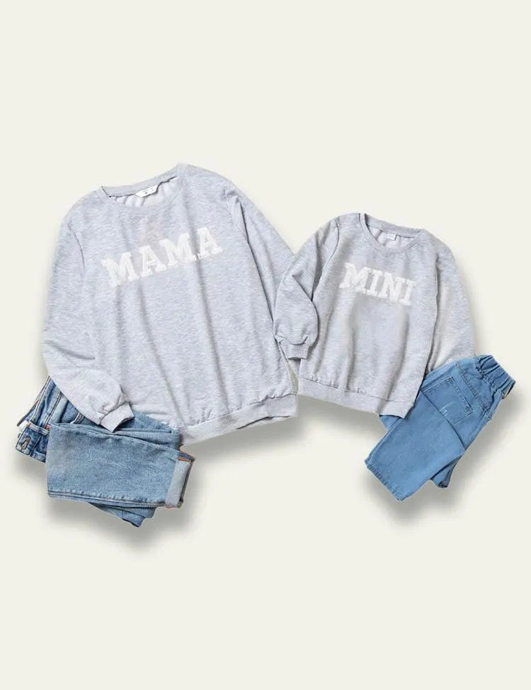 Letter Printed Family Matching Sweatshirt - Mini Taylor