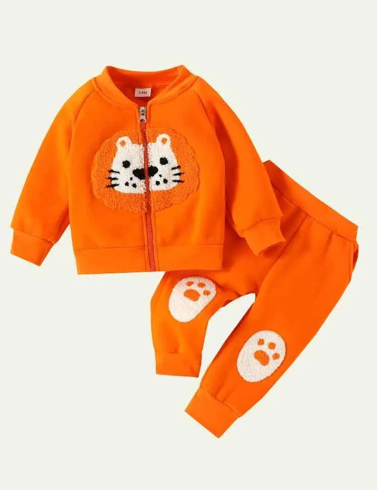 Lion Embroidered Sweater Suit - Mini Taylor