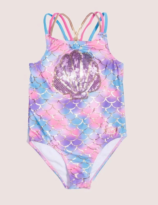 Mermaid Shell Sequined Swimsuit - Mini Taylor