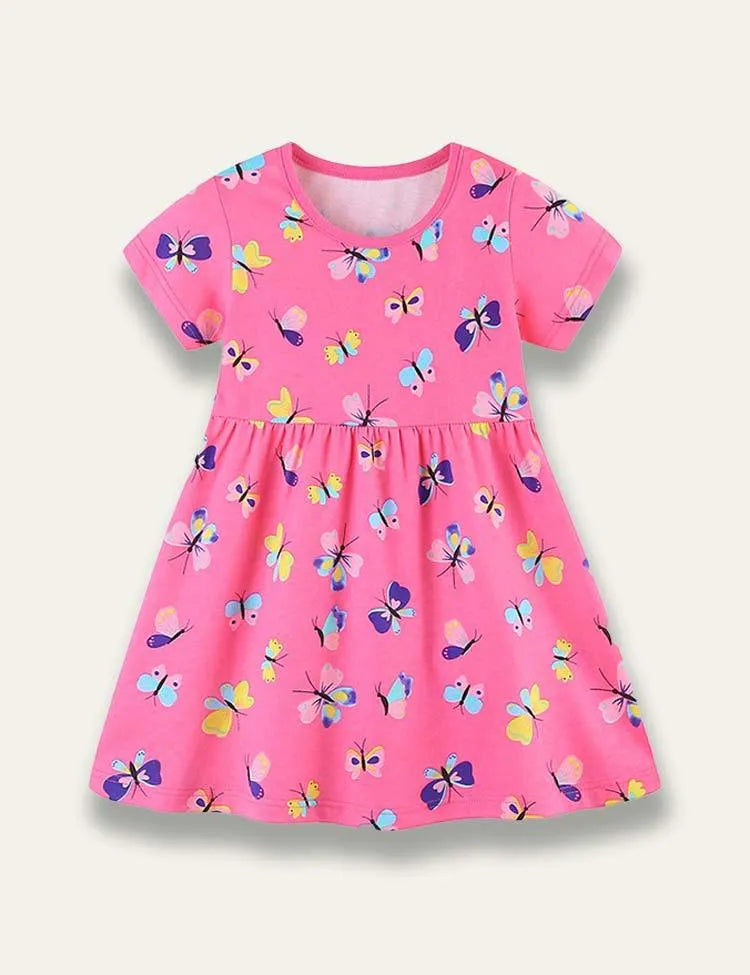 Multi Butterfly Printed Dress - Mini Taylor