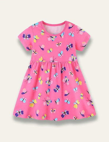 Multi Butterfly Printed Dress - Mini Taylor
