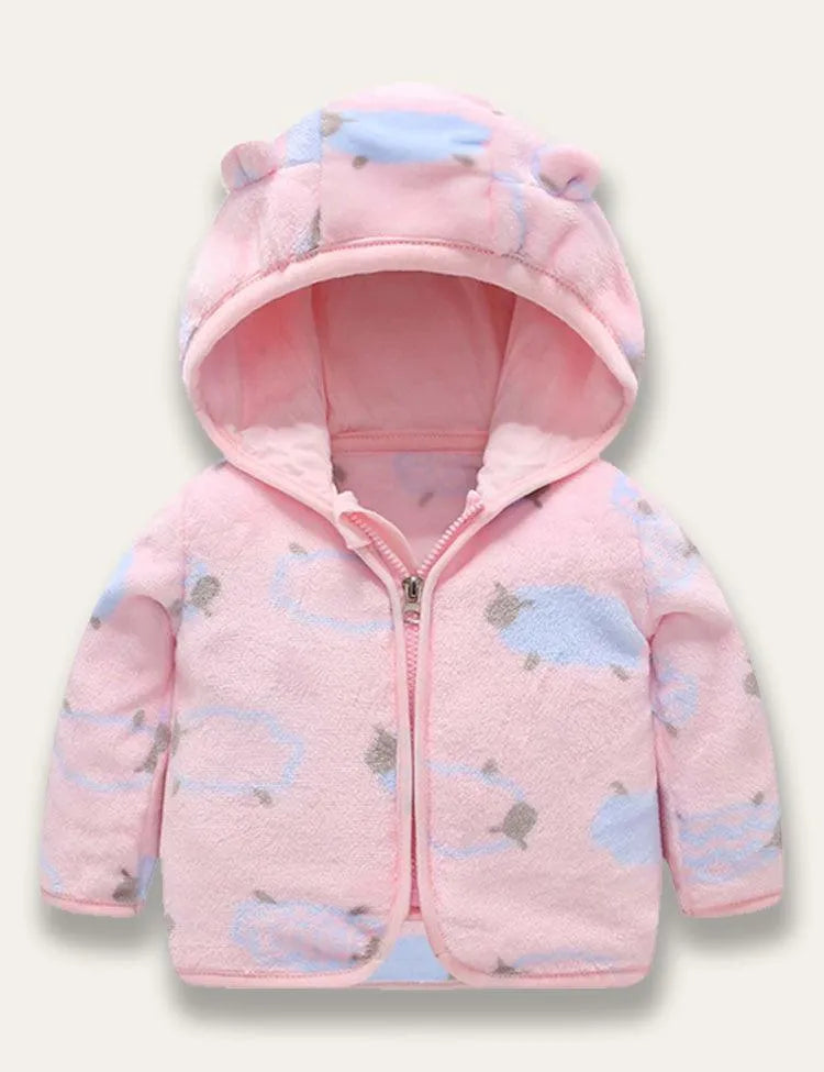 Multicolor Coral Fleece Coat - Mini Taylor
