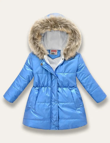 Multicolor Glossy Printed Cotton Coat - Mini Taylor