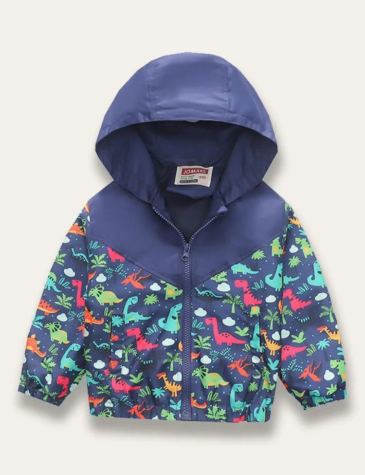 Multicolor Print Hooded Coat - Mini Taylor
