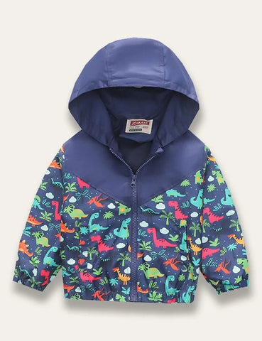 Multicolor Print Hooded Coat - Mini Taylor