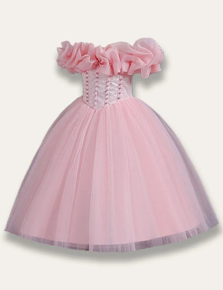 One-shoulder Tulle Princess Party Dress - Mini Taylor