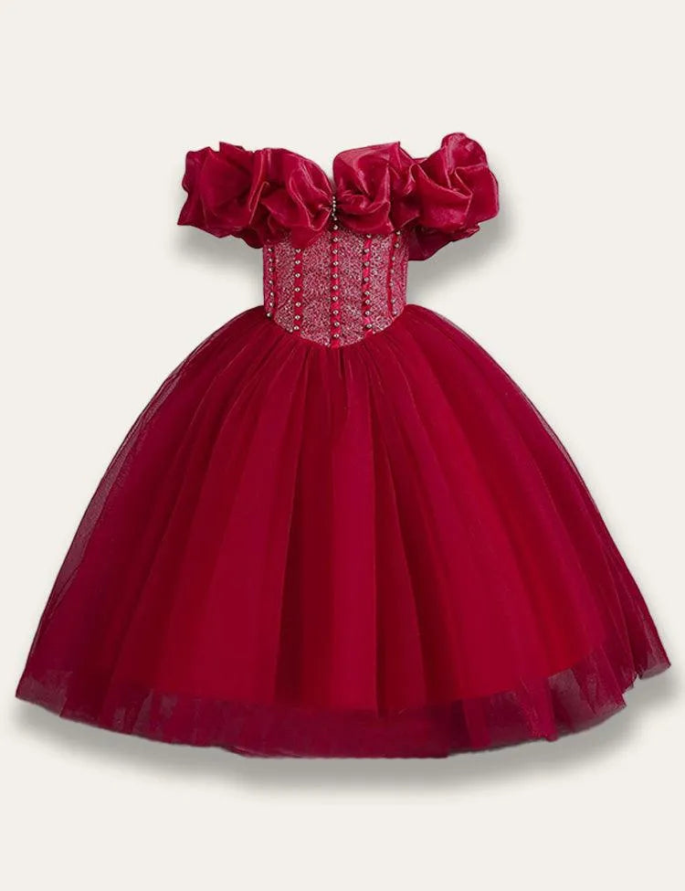 One-shoulder Tulle Princess Party Dress - Mini Taylor