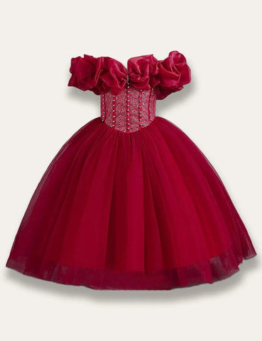 One-shoulder Tulle Princess Party Dress - Mini Taylor
