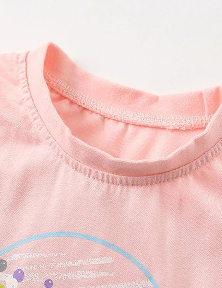 Planet Printed Flying Sleeve Set - Mini Taylor