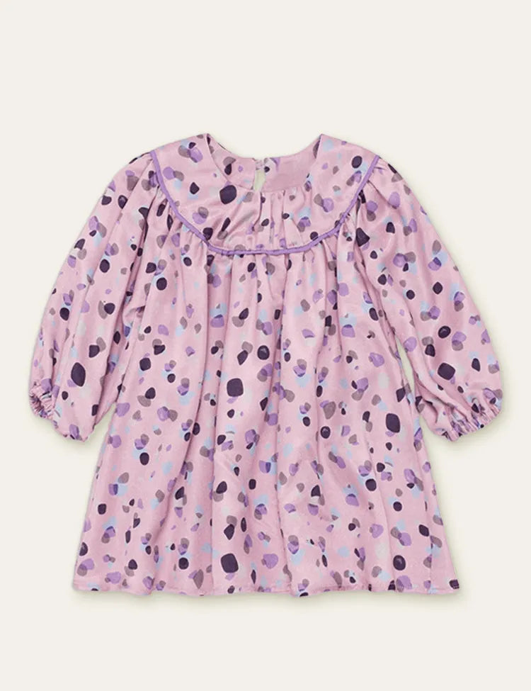 Polka Dot Printed Long-Sleeved Dress - Mini Taylor