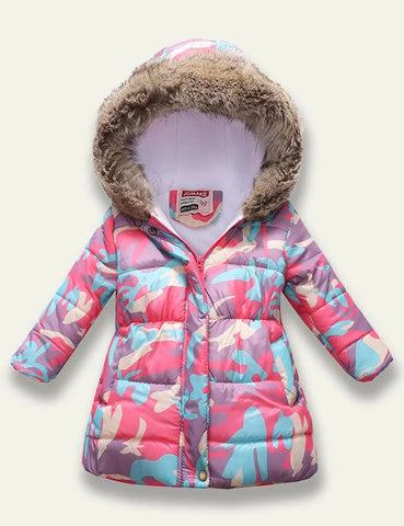 Printed Hooded Cotton Coat - Mini Taylor