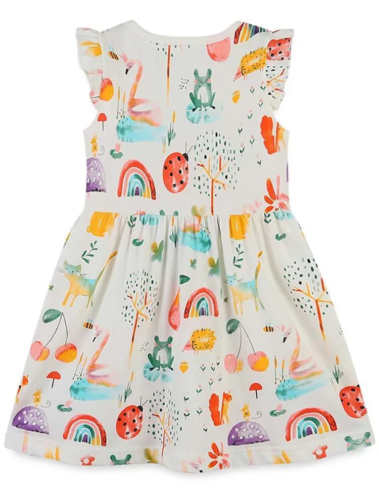Printed Short Sleeve Dress - Mini Taylor