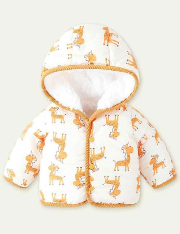 Printing plus Velvet Cotton-Padded Jacket - Mini Taylor