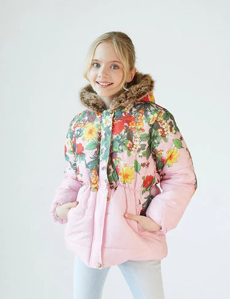 Purple Heart Shape Graffiti Coat - Mini Taylor