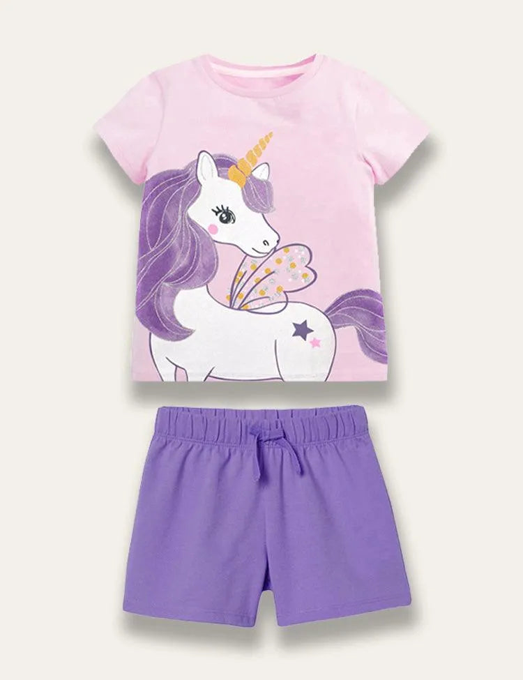 Purple Unicorn Print Set - Mini Taylor