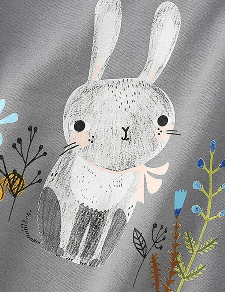 Rabbit Printed Long Sleeve Sweatshirt - Mini Taylor