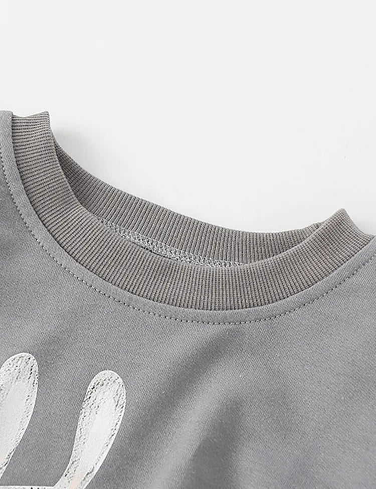 Rabbit Printed Long Sleeve Sweatshirt - Mini Taylor