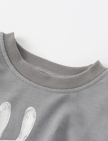 Rabbit Printed Long Sleeve Sweatshirt - Mini Taylor