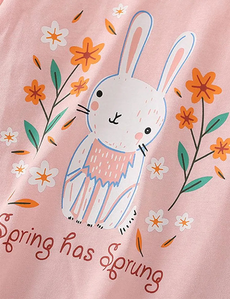 Rabbit Printed Round Neck Sweatshirt - Mini Taylor