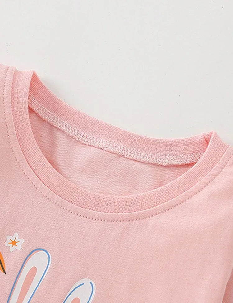 Rabbit Printed Round Neck Sweatshirt - Mini Taylor