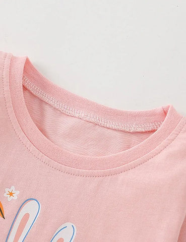 Rabbit Printed Round Neck Sweatshirt - Mini Taylor
