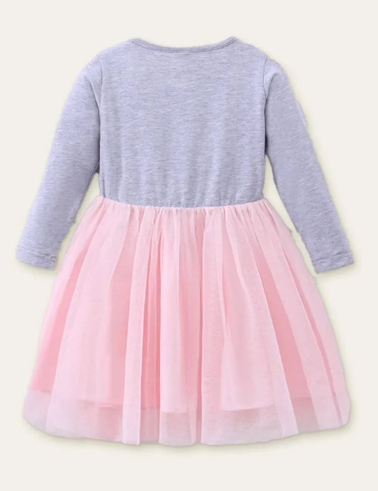Rainbow Appliqué Tulle Dress - Mini Taylor