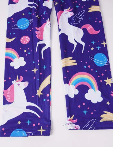 Rainbow Unicorn Print Leggings - Mini Taylor
