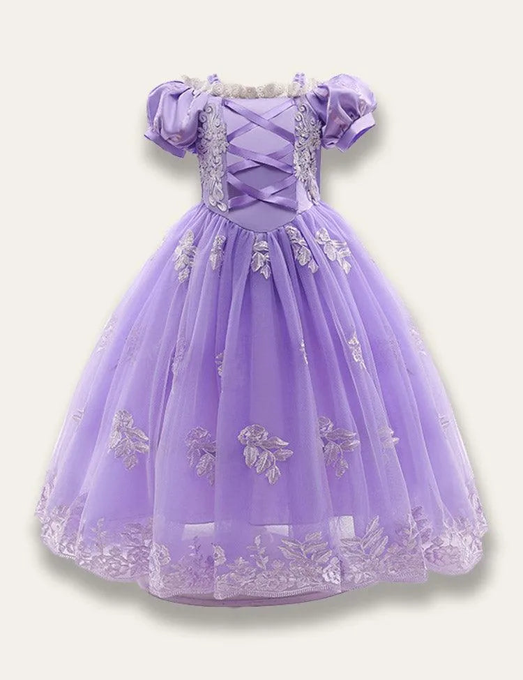 Rapunzel Tulle Embroidered Princess Party Dress - Mini Taylor