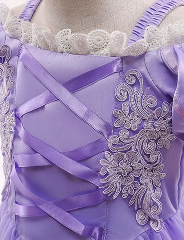 Rapunzel Tulle Embroidered Princess Party Dress - Mini Taylor