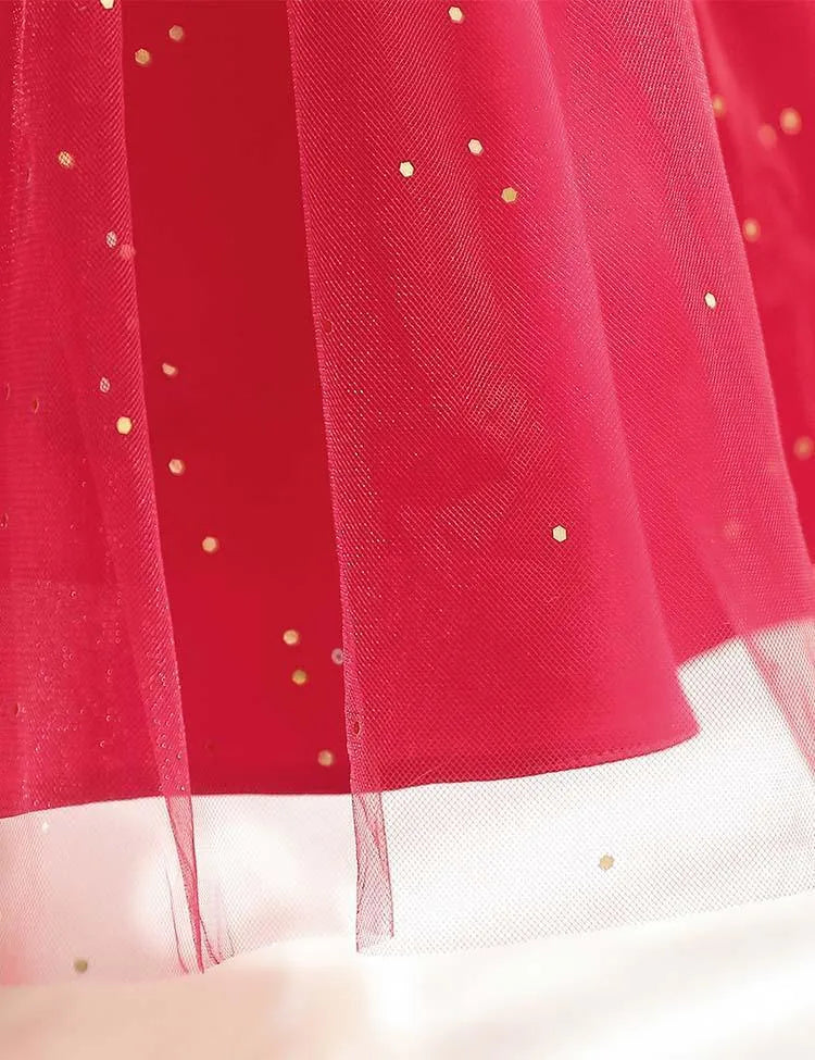 Red Mesh Party Dress - Mini Taylor