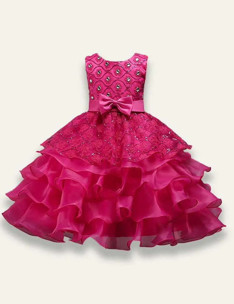 Ruffled Bow Party Dress - Mini Taylor