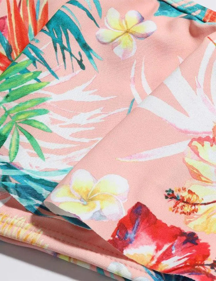 Ruffled Floral Split Swimsuit - Mini Taylor