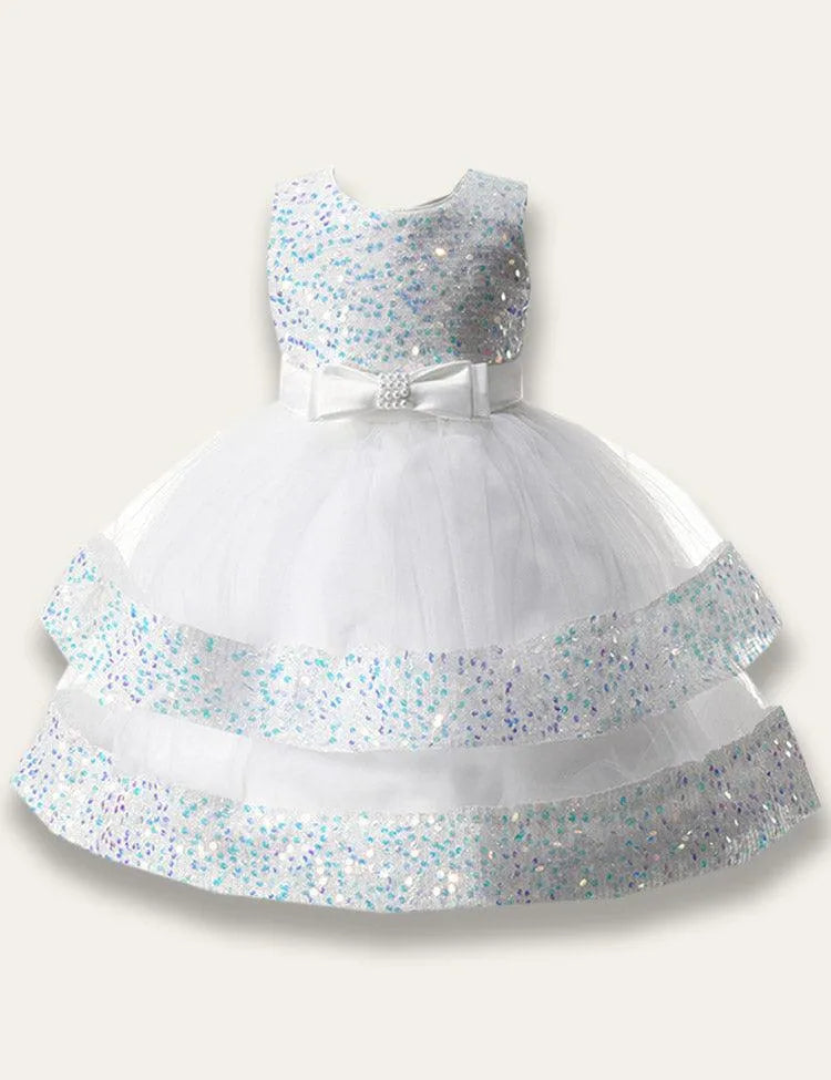 Sequined Pearl Princess Party Dress - Mini Taylor