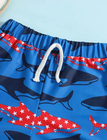 Shark Full Printed Swimming Shorts - Mini Taylor