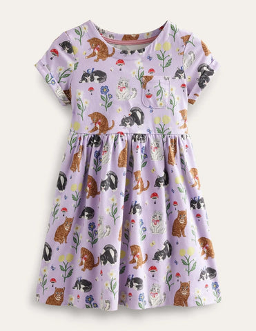 Short-sleeved Fun Jersey Dress - Mini Taylor