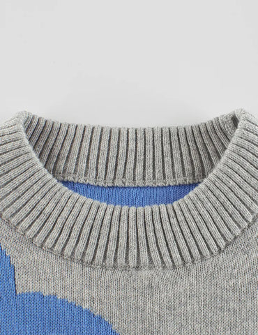 Shy Dinosaur Pattern Sweater - Mini Taylor