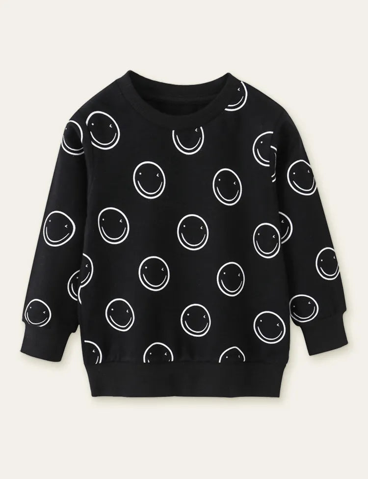 Smiley Printed Sweatshirt - Mini Taylor