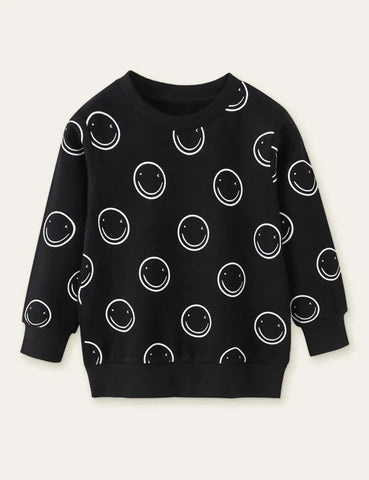 Smiley Printed Sweatshirt - Mini Taylor