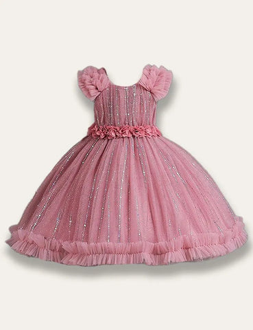 Sparkling Floral Princess Party Dress - Mini Taylor
