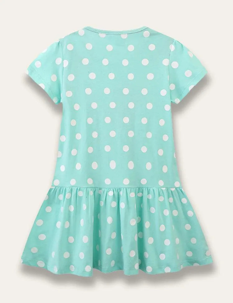 Spring Sika Deer Appliqué Dress - Mini Taylor